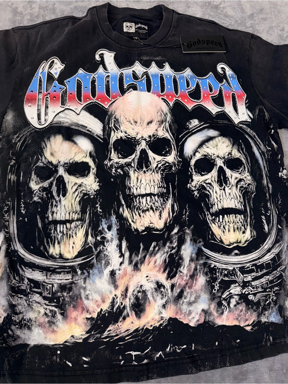 Godspeed Black Skull Graphic Short Sleeve Tee